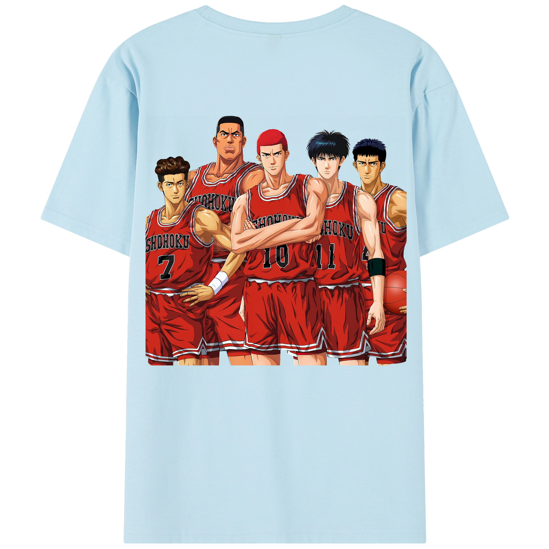 SLAM DUNK／スラムダンク 綿100％半袖Tシャツ（背面プリント）